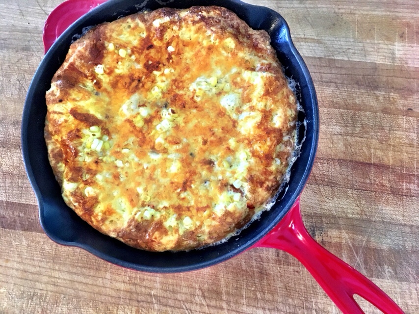 Dungeness Crab, Corn & White Cheddar Frittata - Ted Kennedy Watson